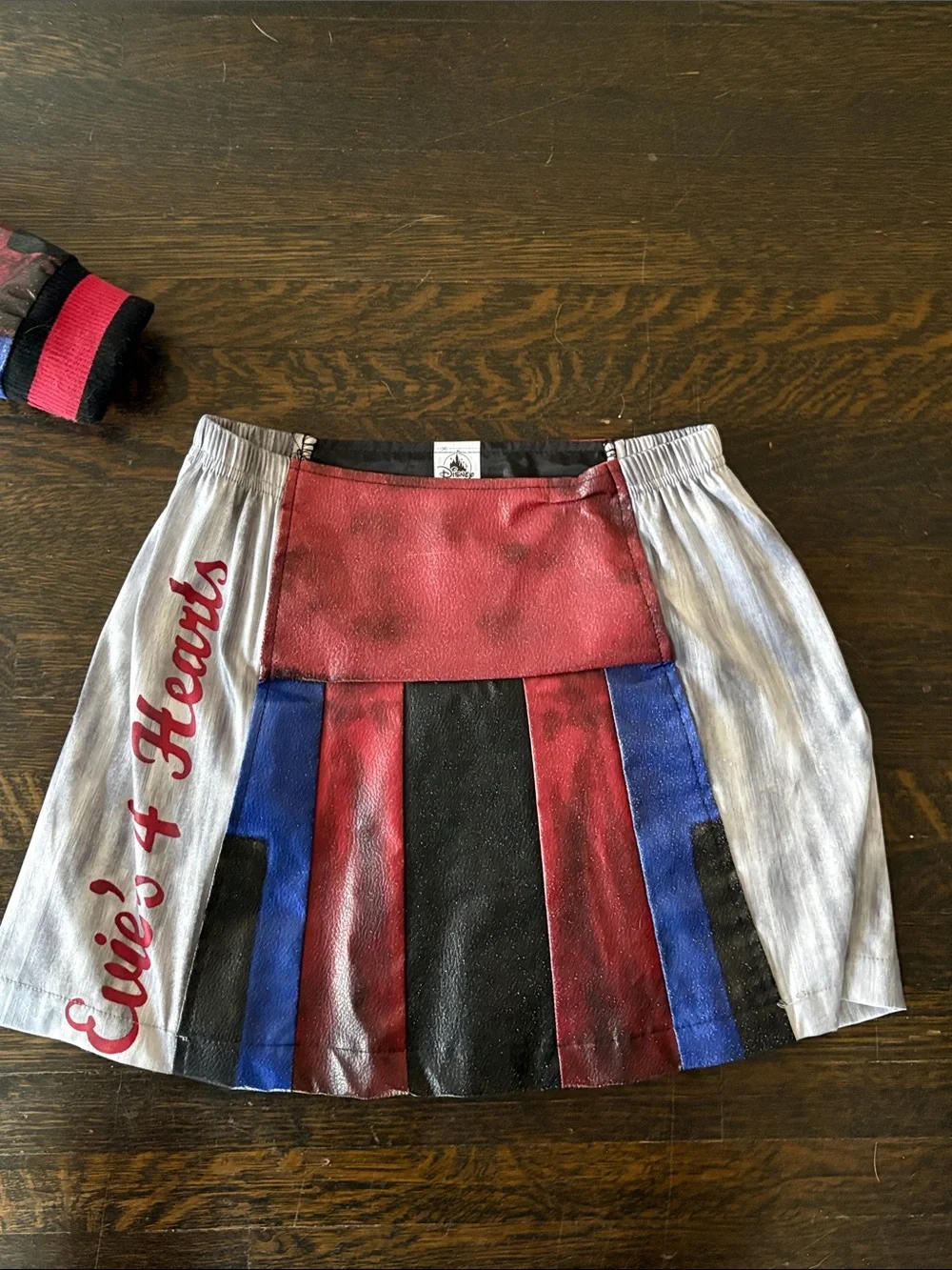 Licensed Girls' Decedents Red, Blue & Black Costume Set - Evie-inspired Outfit